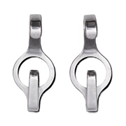 CIRCLE CHIN CHAIN HOOKS, PAIR